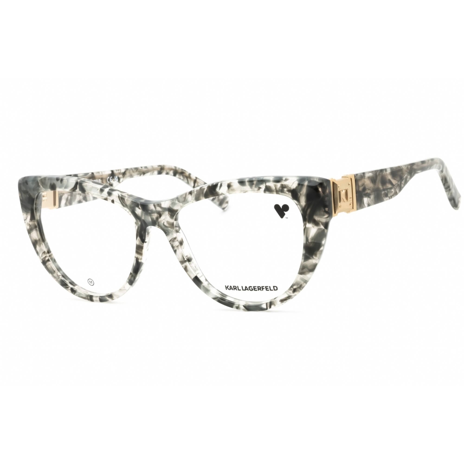 Karl Lagerfeld Women’s Eyeglasses Textured Grey Acetate Cat Eye Frame KL6133 062