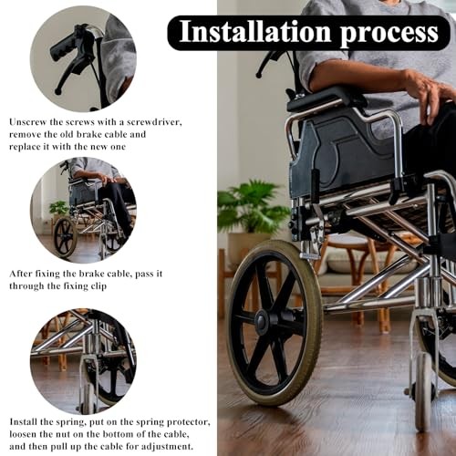 Rollator Brake Cable 41in 2 Pack Replacement Parts