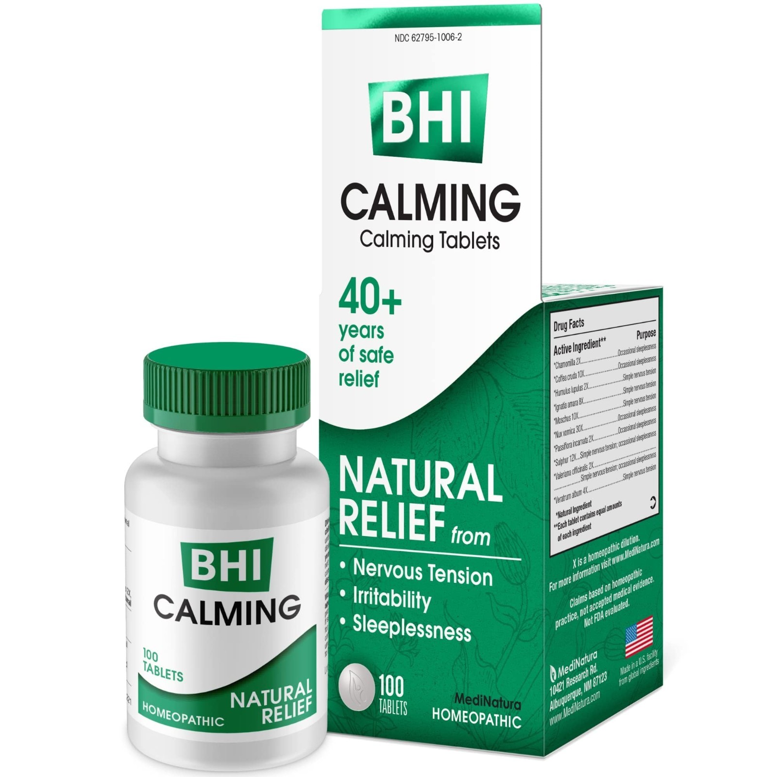 Natural Calming Support Tablets – Plant-Based Relief for Nervous Tension, Irrita