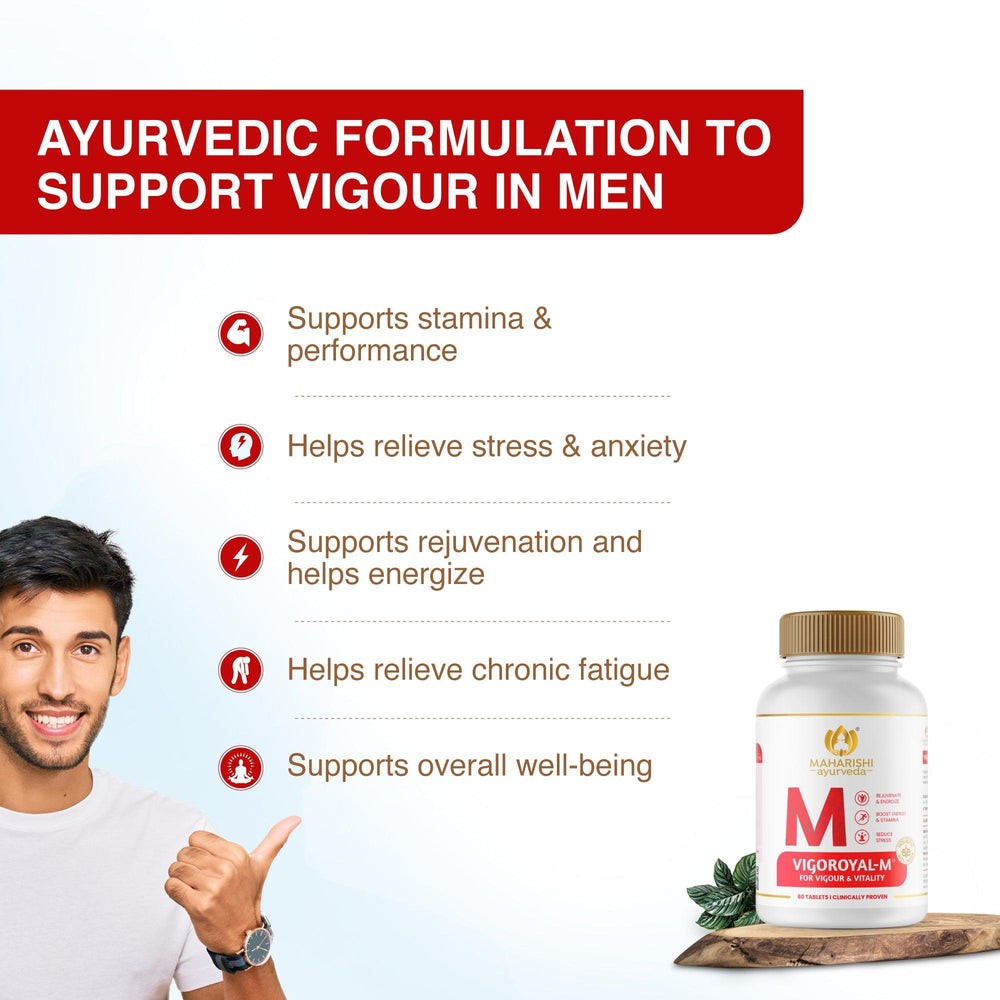 Maharishi Ayurveda Vigoroyal-M | Energy Stamina Vitality Support Formula | 2Pack