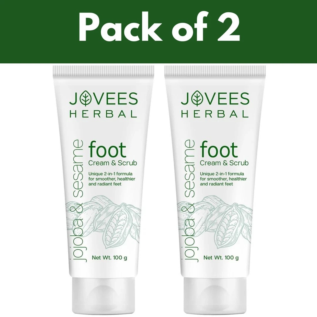 Jovees Herbal Foot Care Cream & Scrub For Rough, Dry and Cracked Heel 100g