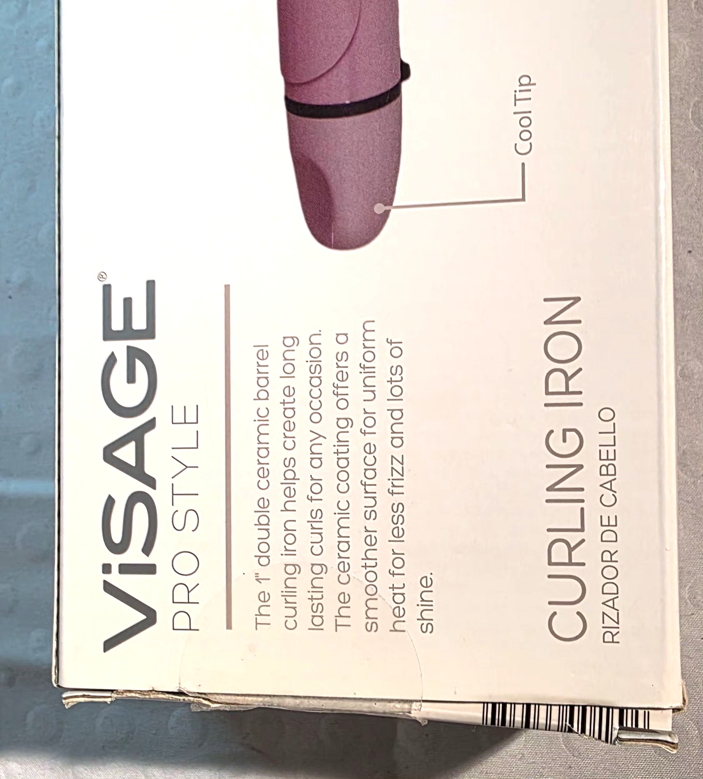 Visage Pro Style 1″ Double Ceramic Curling Iron 395°F LED Pink New Sealed