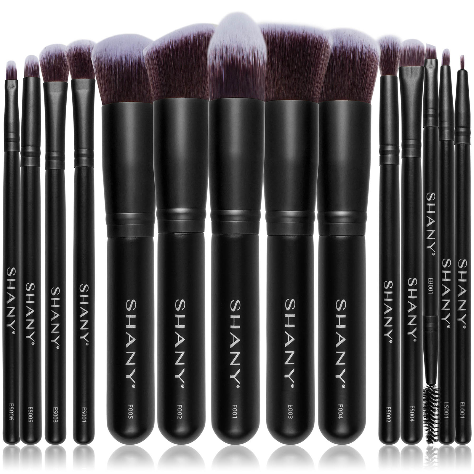 SHANY Black Bombshell 14-Piece Complete Makeup Brush Set – 14 PCS