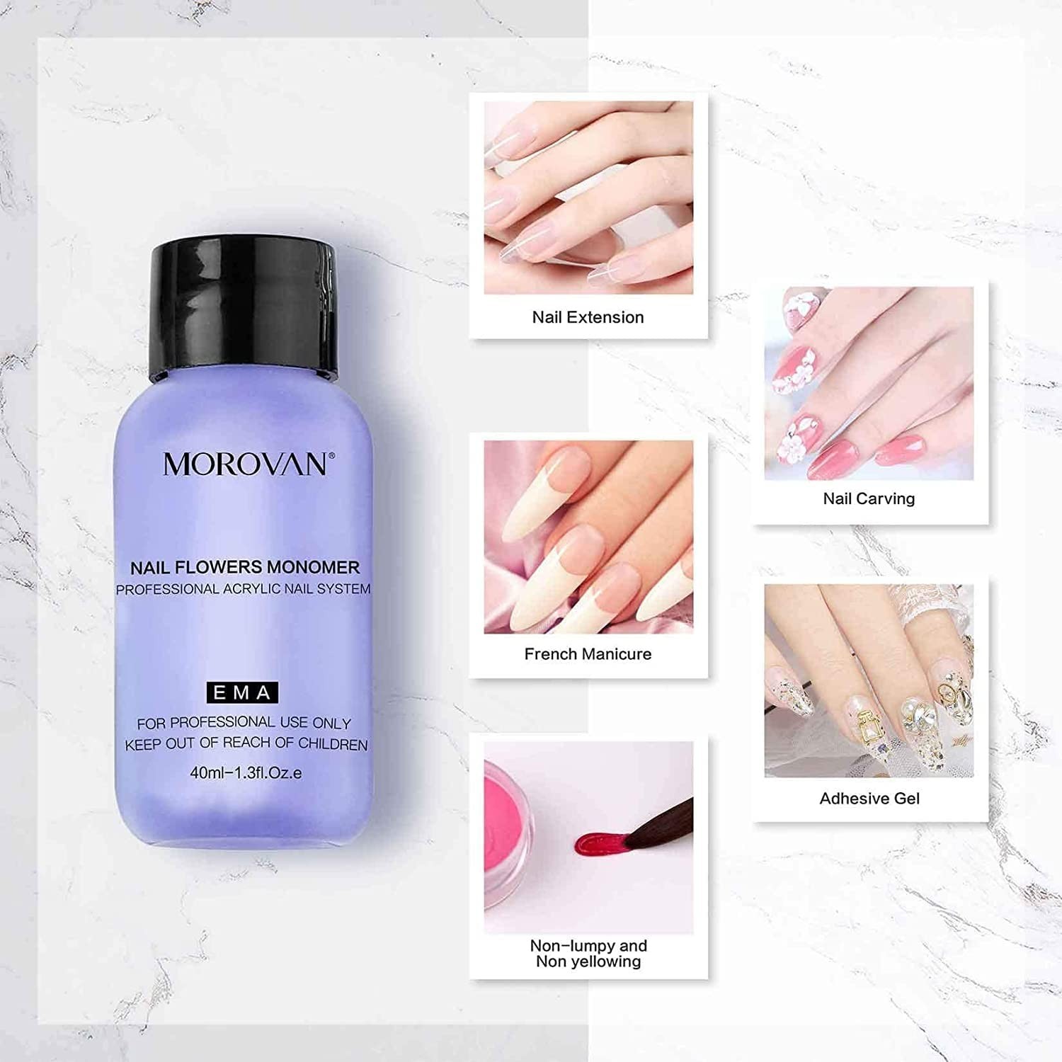 Acrylic Nail Kit for Beginners Acrylic Powder and Liquid Nails Brush Acrylic Set