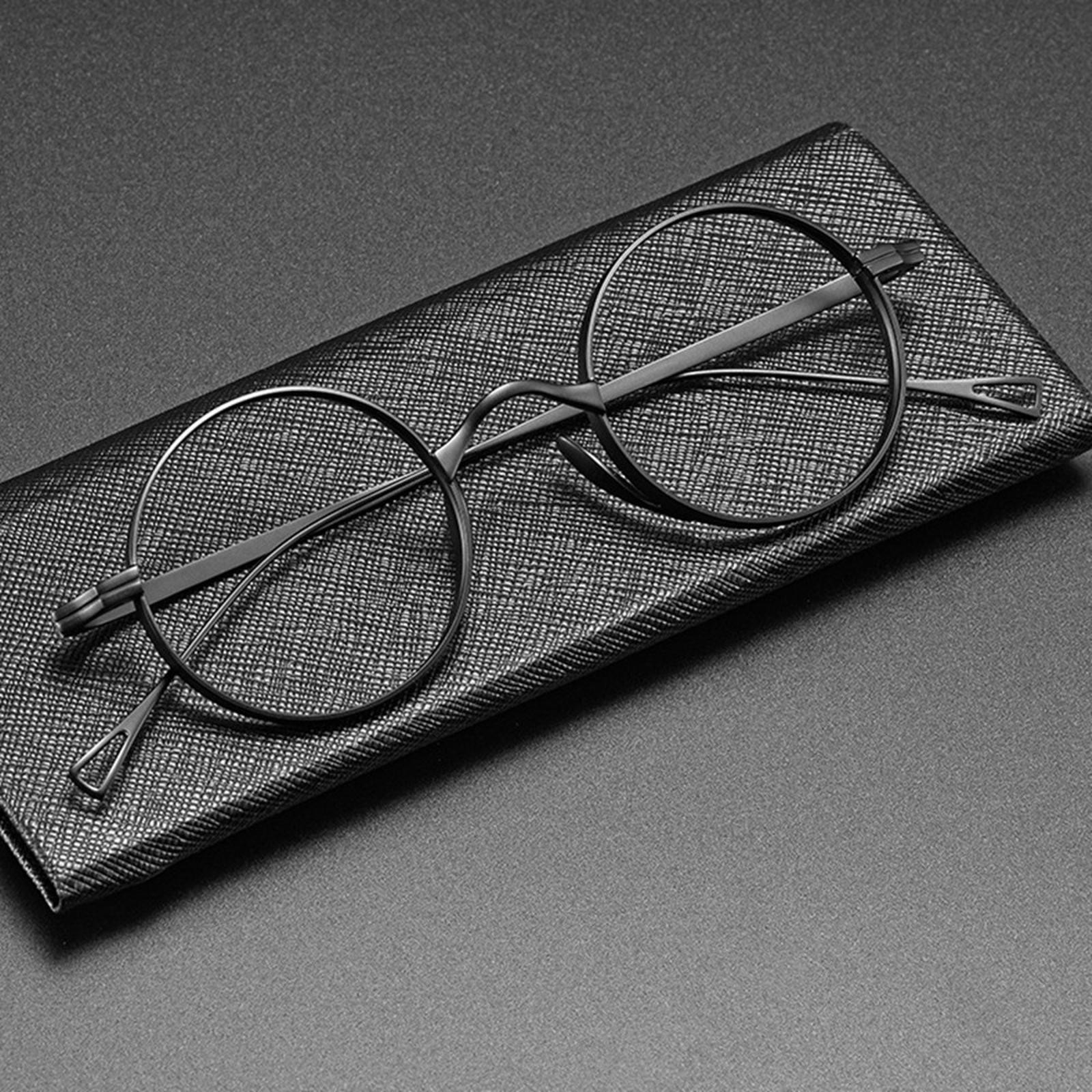 45mm Retro Round Eyeglass Frames Titanium Glasses Men Women Lightweight Fashion
