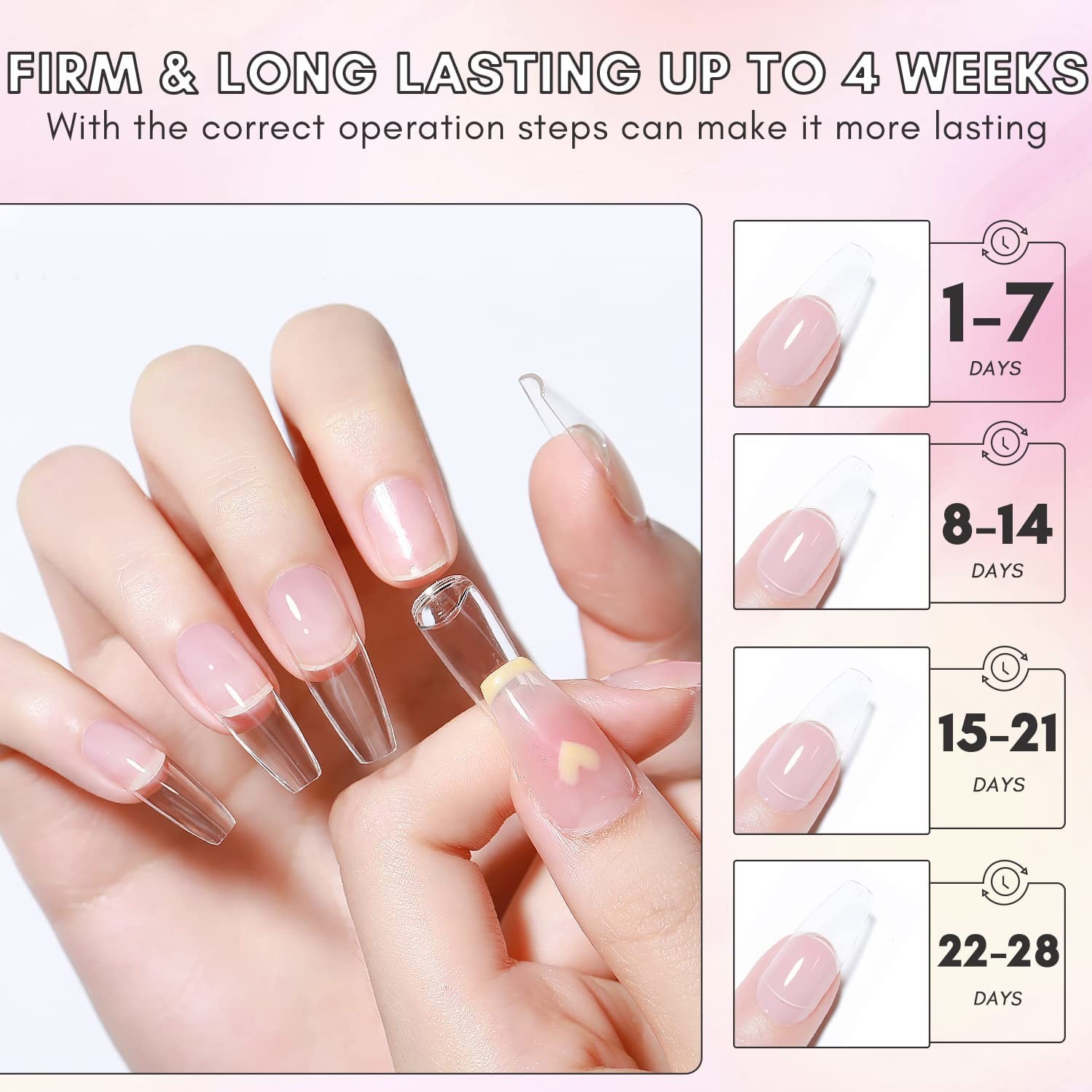 Solid Nail Glue Gel for Press on Nails: Strong Gel Nail Glue for Fake Nails, …
