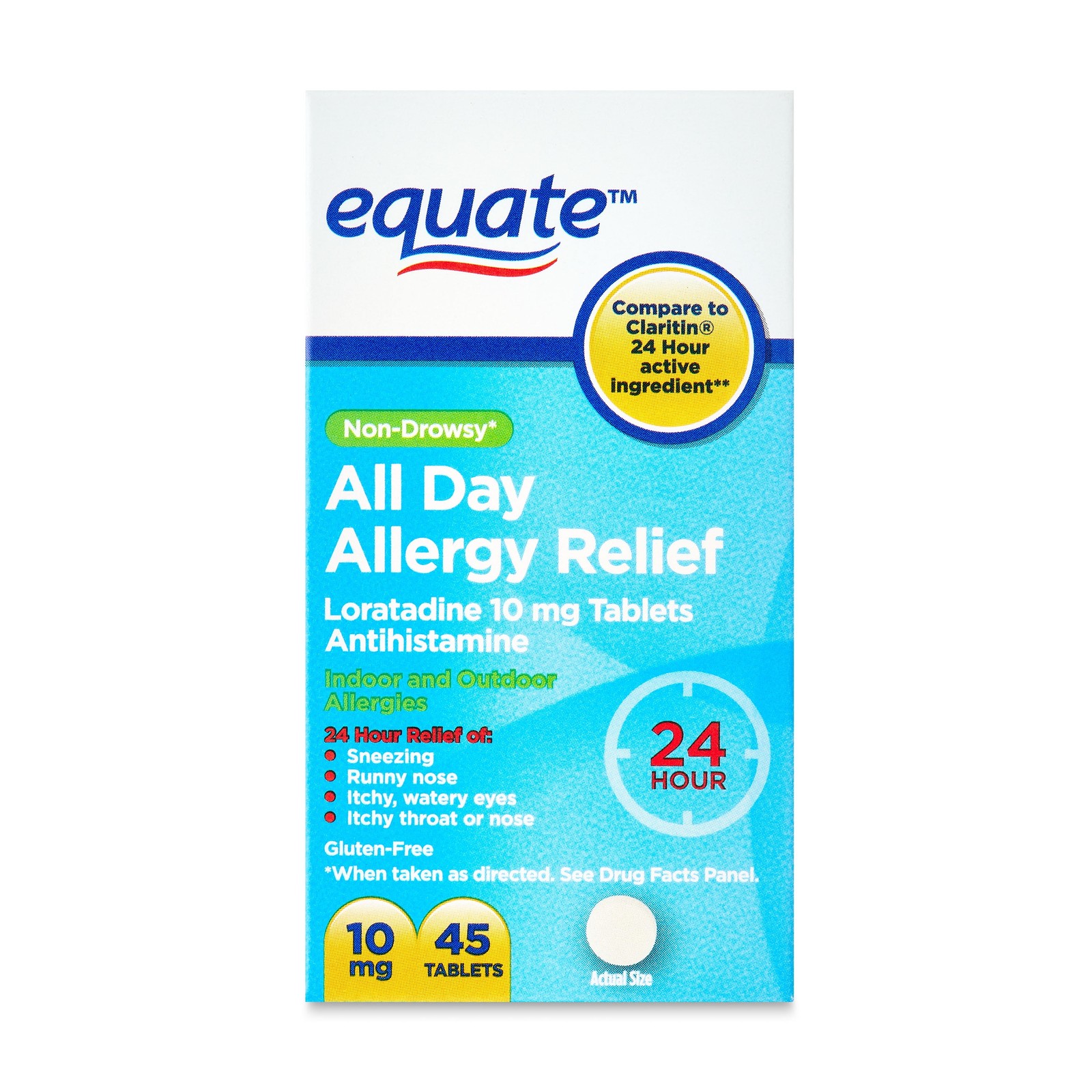 Non-Drowsy Loratadine Allergy Relief Tablets, 10 Mg, 45 Ct