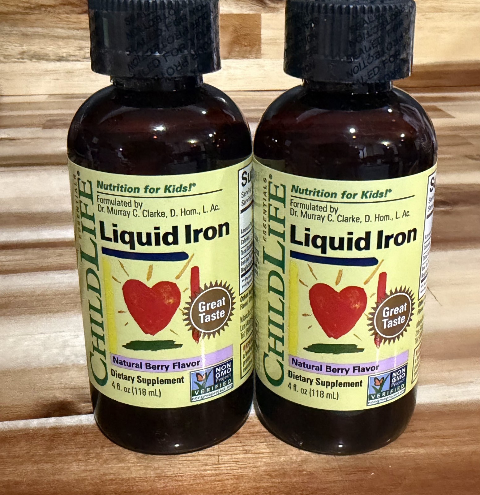 2 Pack Liquid Iron, Natural Berry, 4 fl oz (118 ml)