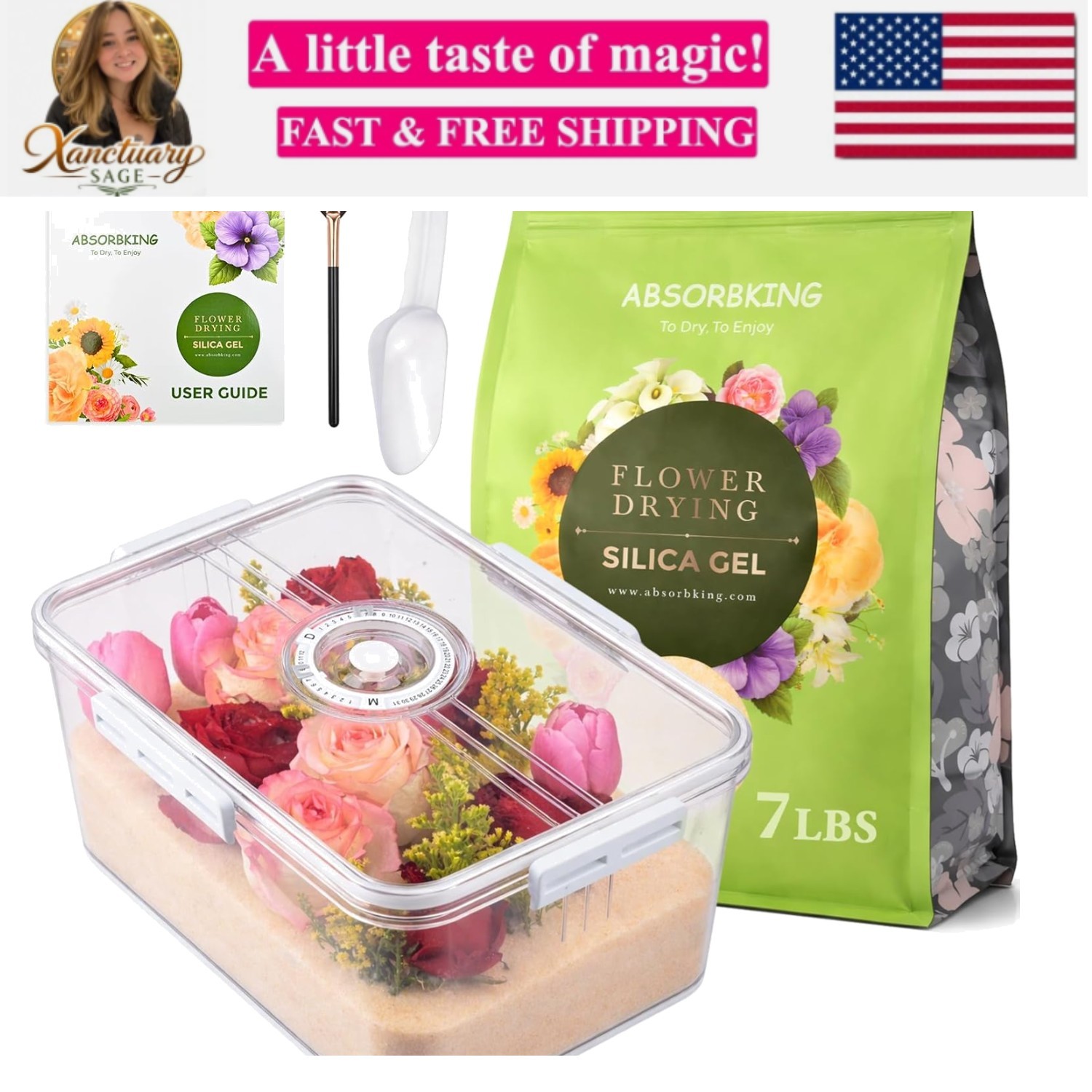 Silica Gel Flower Drying, 7LBS Flower Preservation Kit with Calendar Airtight…
