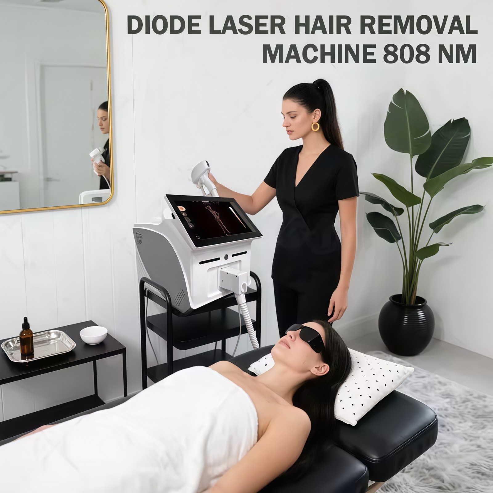 Professional 4-wavelength diode laser hair removal device CE certification