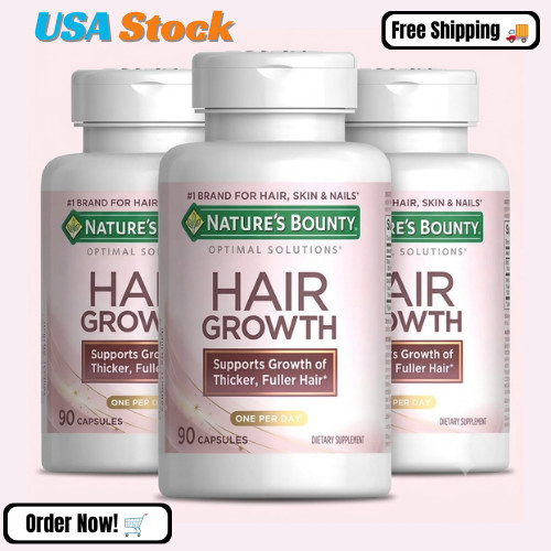 Nature’s Bounty Hair Growth Supplement 90 Capsules 3 Pack New Sealed