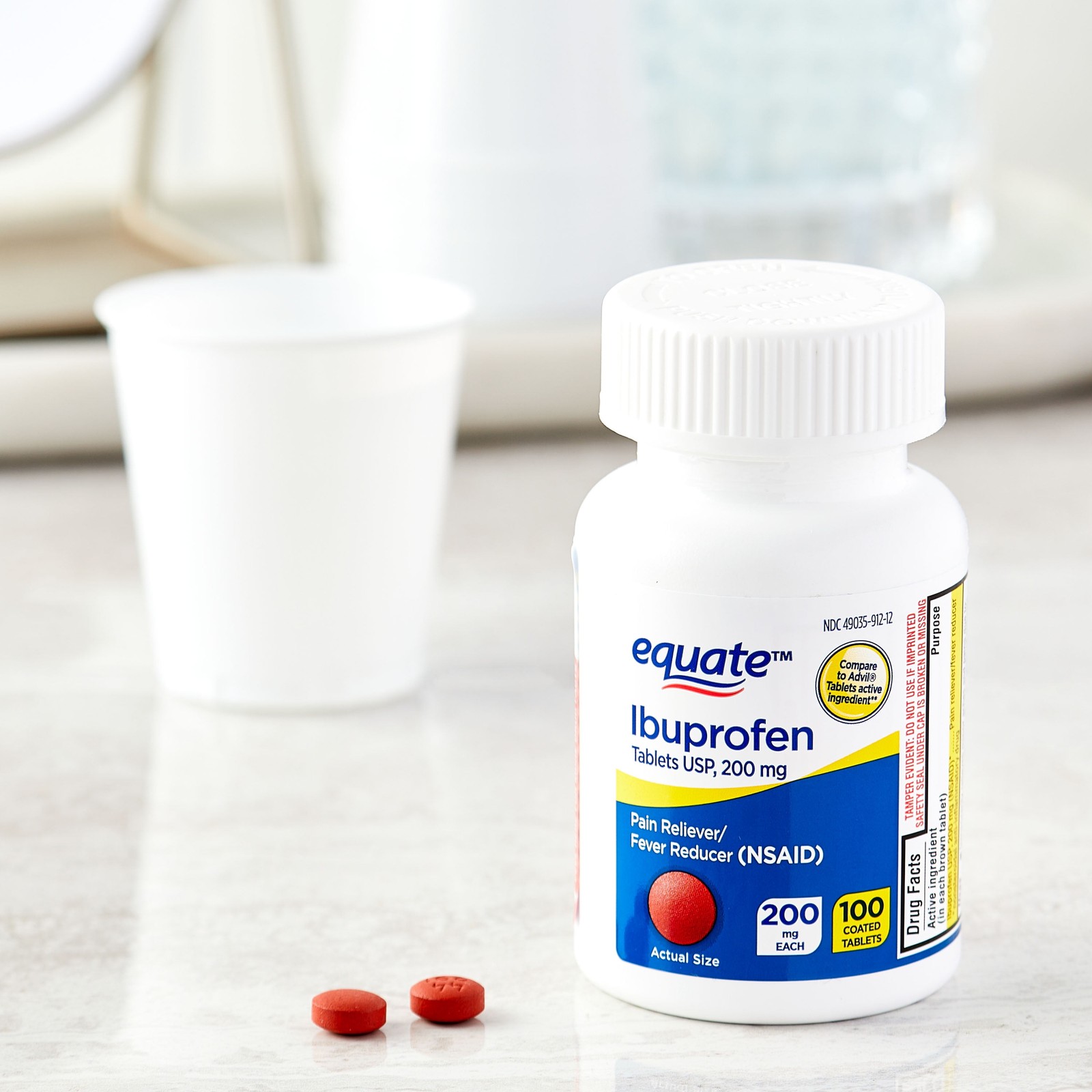 Ibuprofen USP 200 Mg Ibuprofen Tablets for Pain, 100 Coated Tablets