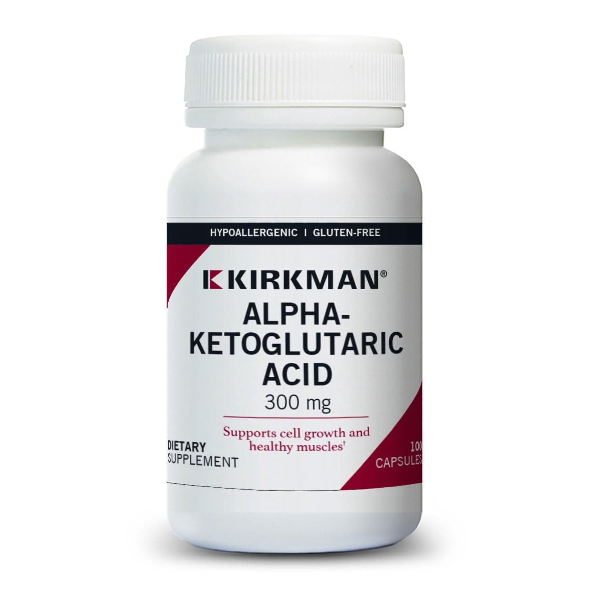 Kirkman Alpha-Ketoglutaric Acid 300 Mg – Hypoallergenic 100 Vegetarian Capsules