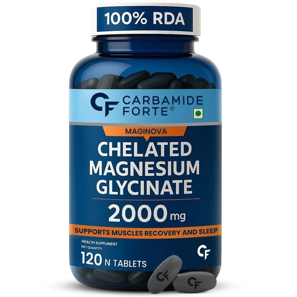 Chelated Magnesium Glycinate Supplement 2000mg Per Serving 120 Veg Tablets