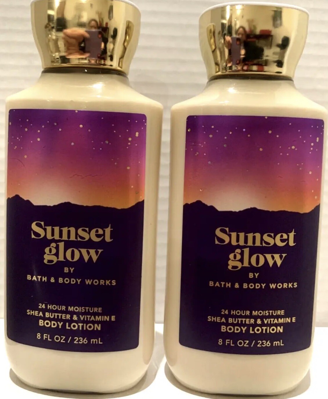 Bath and Body Works SUNSET GLOW Body Lotion Lot of 2 8 fl oz / 236mL each