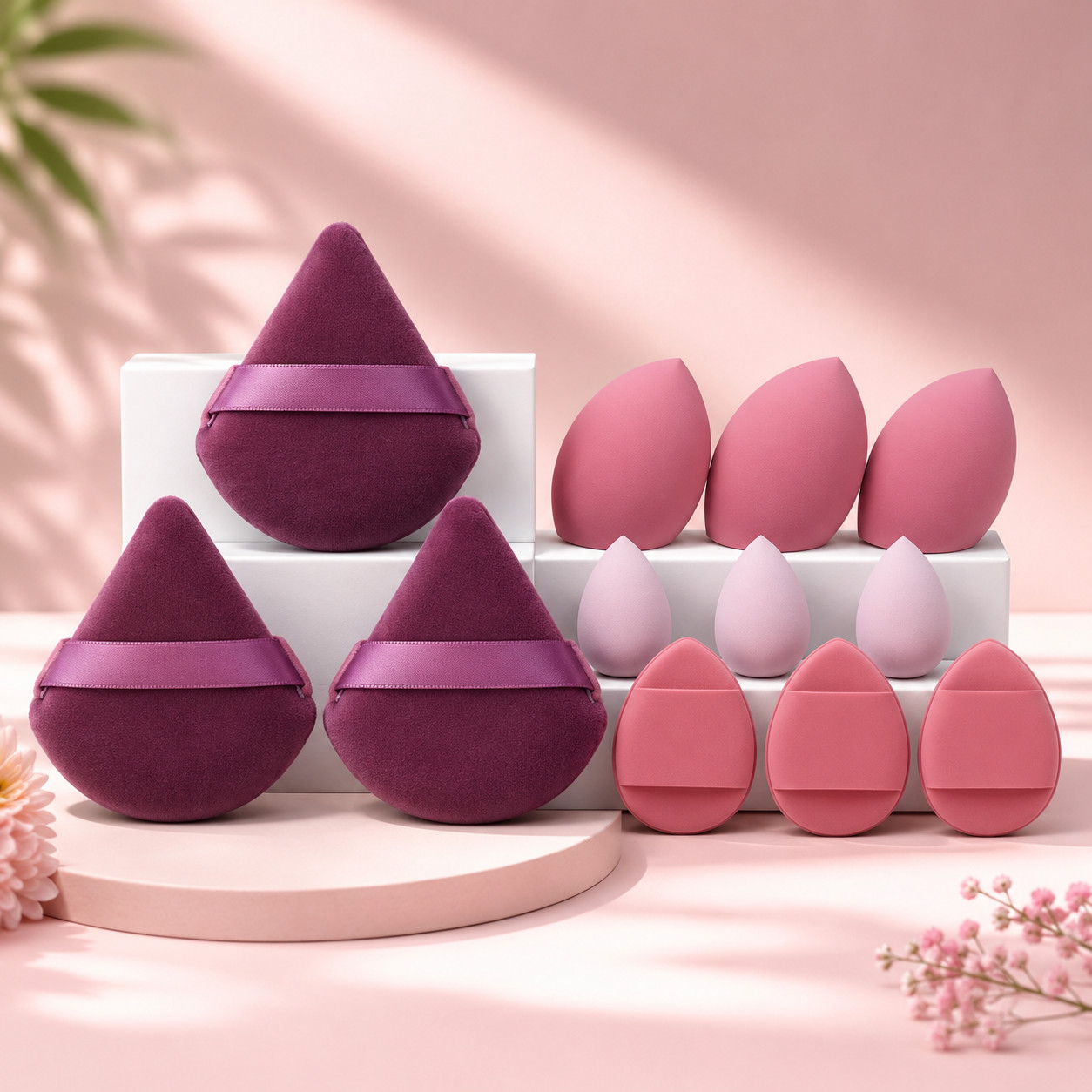 12Pcs Makeup Sponge Set Beauty Blender Powder Puff Mini Makeup Applicator Set