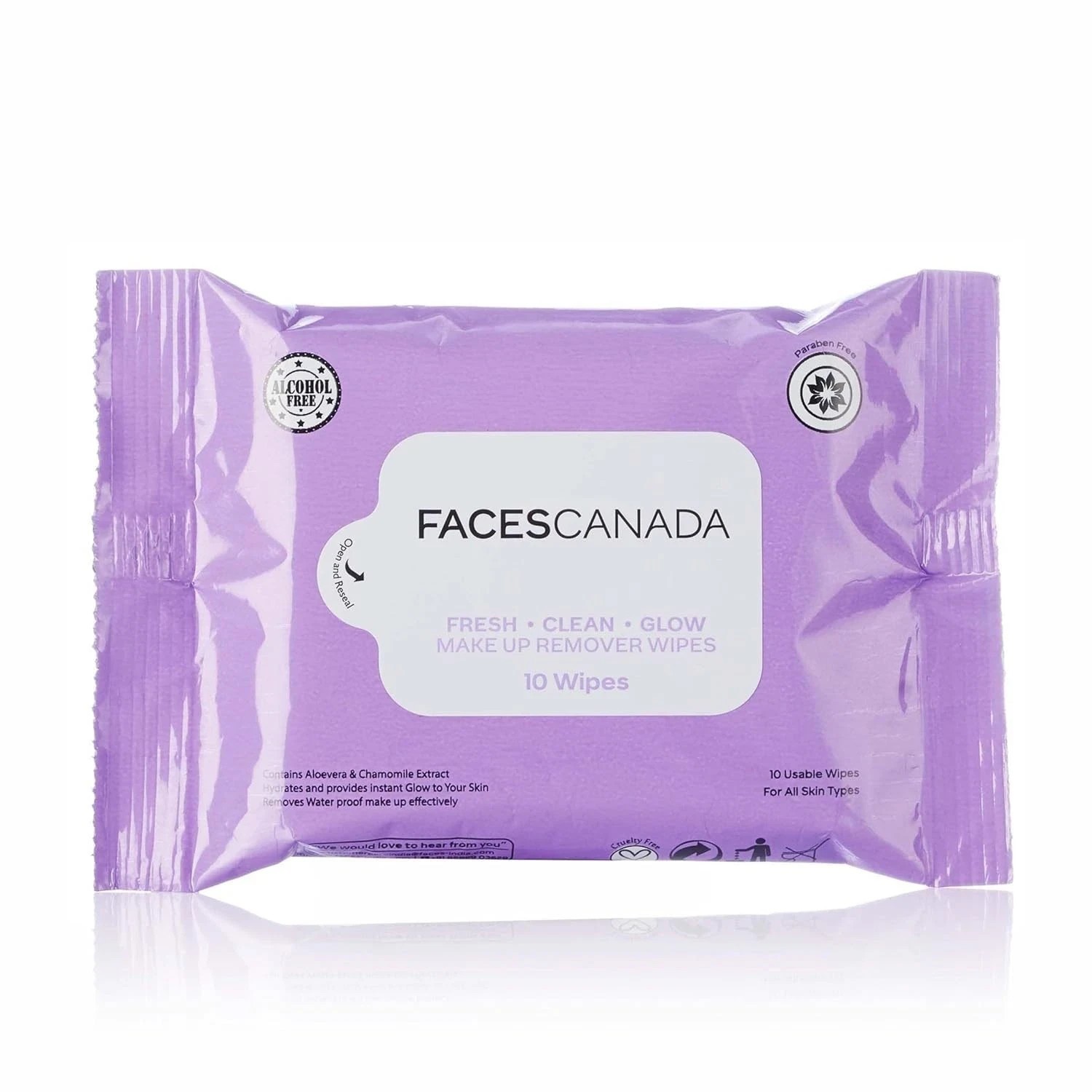 FACESCANADA Fresh Clean Glow Makeup Remover Wipes – 10 Wipes