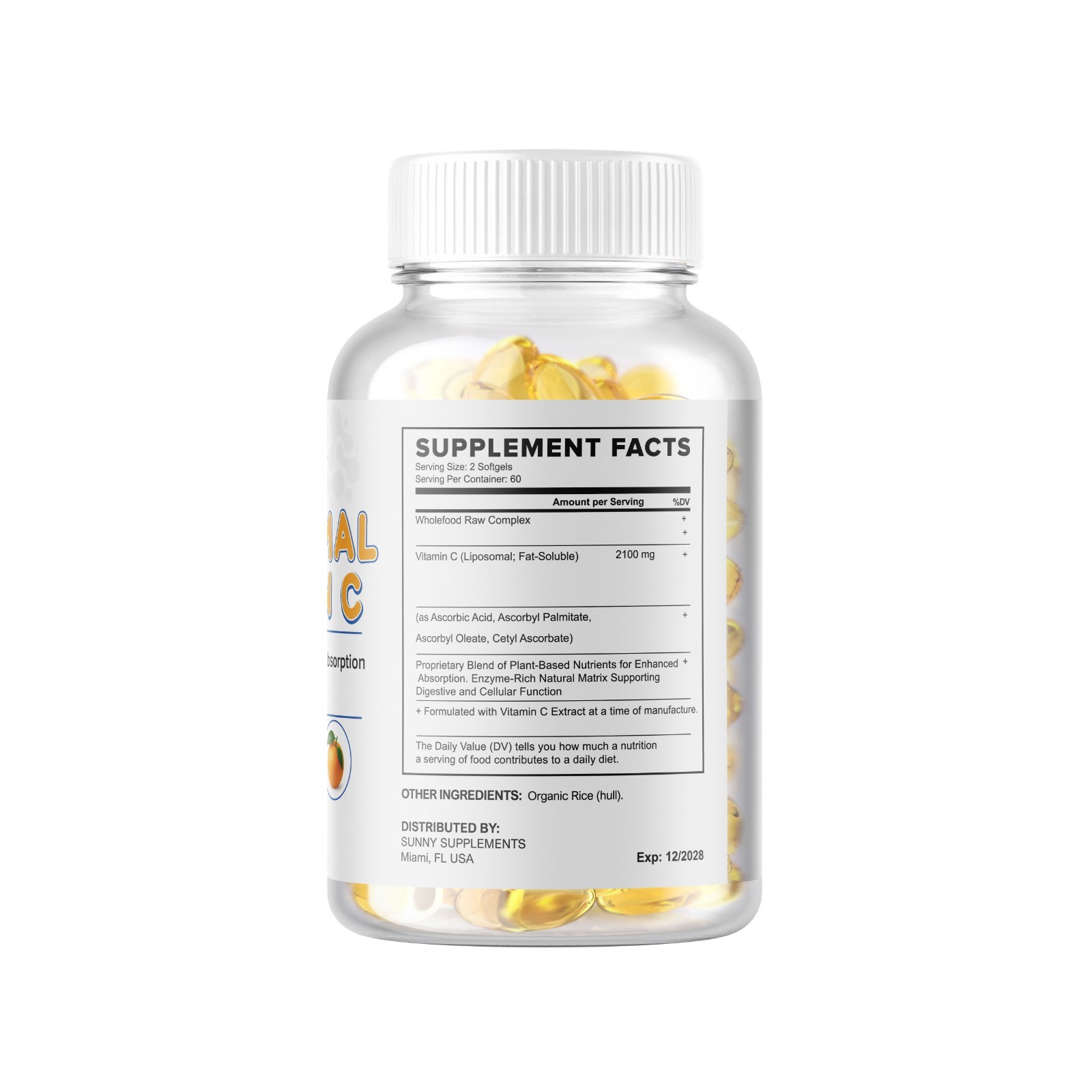 Liposomal Vitamin C 2100mg 240 Capsules High Absorption Ascorbic Supplements US