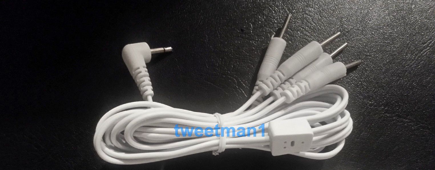 Electrode Lead Wire/Cable Connector 4-IN-1 ~ 2.5mm Plug w/4 – 2mm Pin Tips~TENS