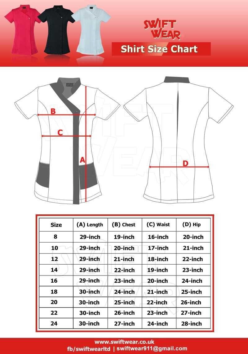Hairdressing Therapist Tunic Beauty Healthcare Spa Top Nail Salon Work Uniform