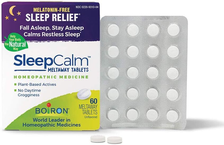 Boiron Sleep Calm Meltaway Tablets, Sleep Relief – 60 Count