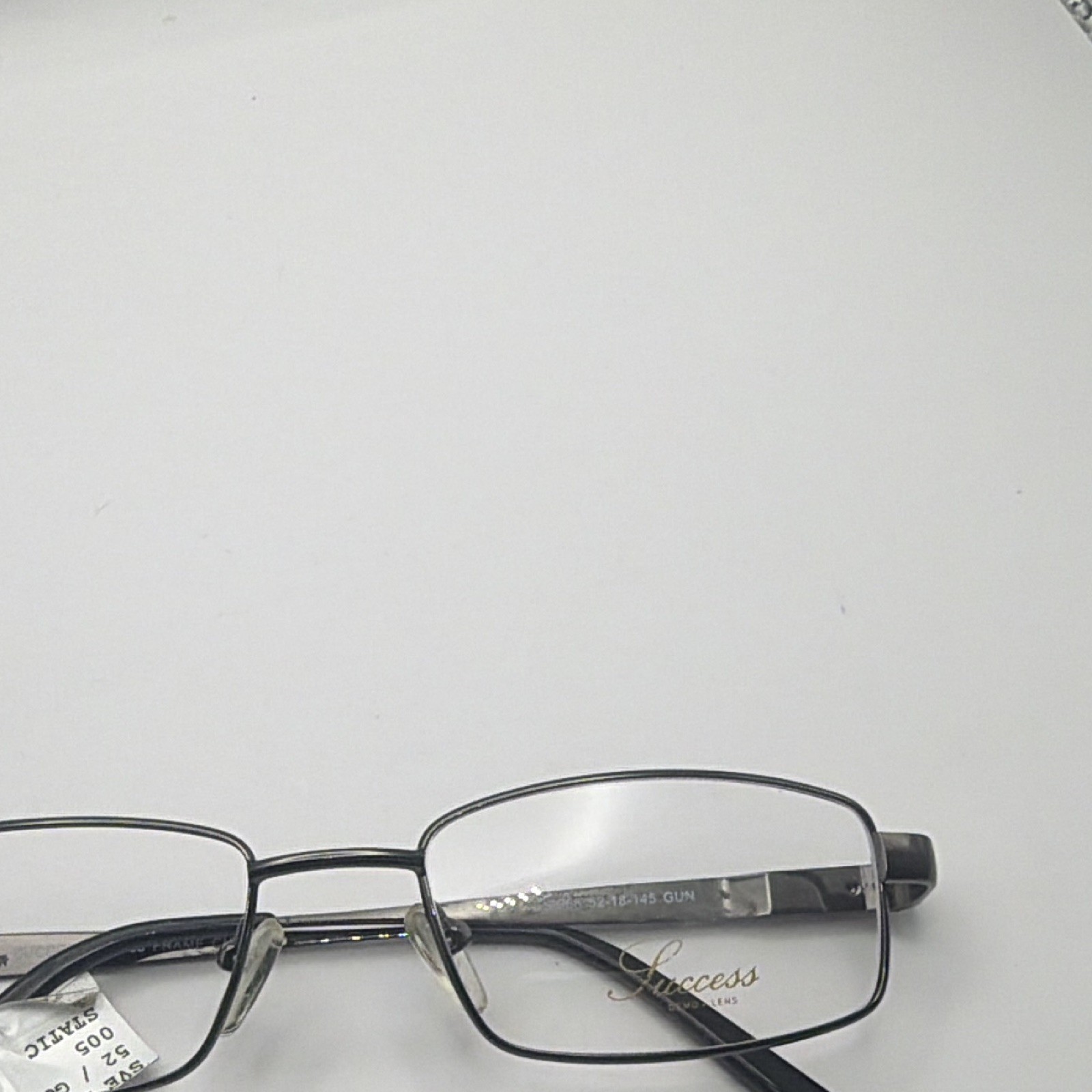 Success SS-368 Gunmetal Metal Rectangular Full Rim Eye Frames 52/18 145 5077