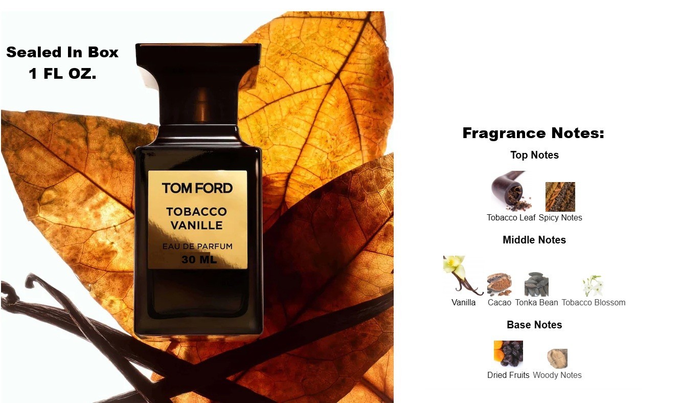 Tom Ford TOBACCO VANILLE Eau de Parfum Spray 1.0 FL OZ. SEALED BOX