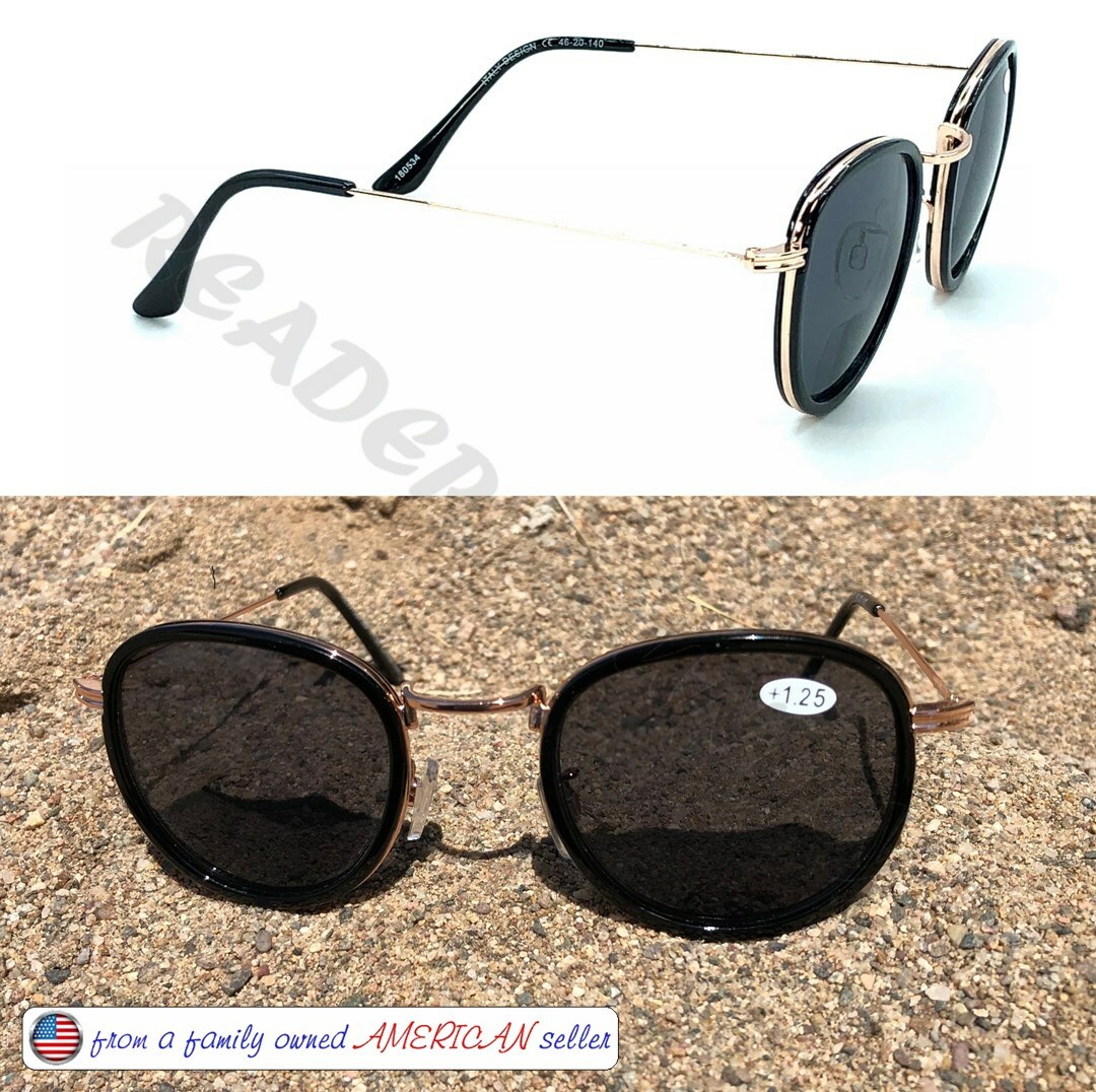 Men’s Women’s BIFOCAL SUNGLASSES ~BOARDWALK~ THIN WIRE METAL FRAME +1.25 – 2.50