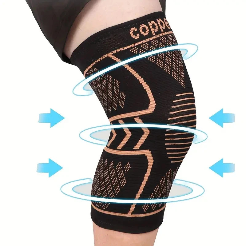2Pack Copper Knee Braces Compression Sleeves Support for Arthritis Men & Women