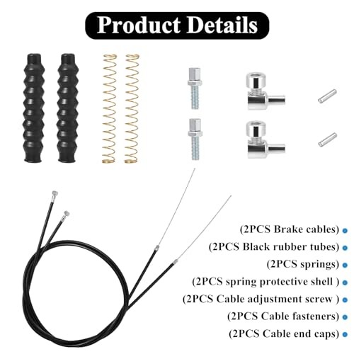 Rollator Brake Cable 41in 2 Pack Replacement Parts