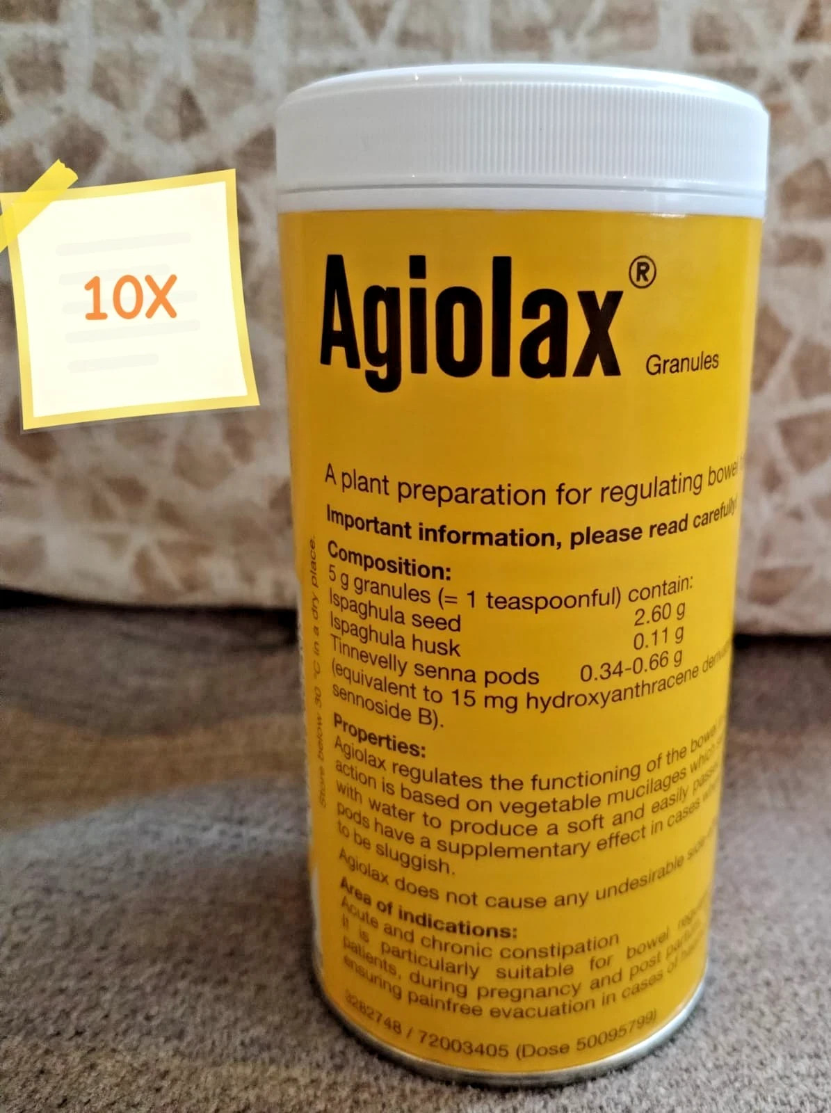 10PACK x AGIOLAX Madaus granules 250g Made in Germany – FREE SHIPPING