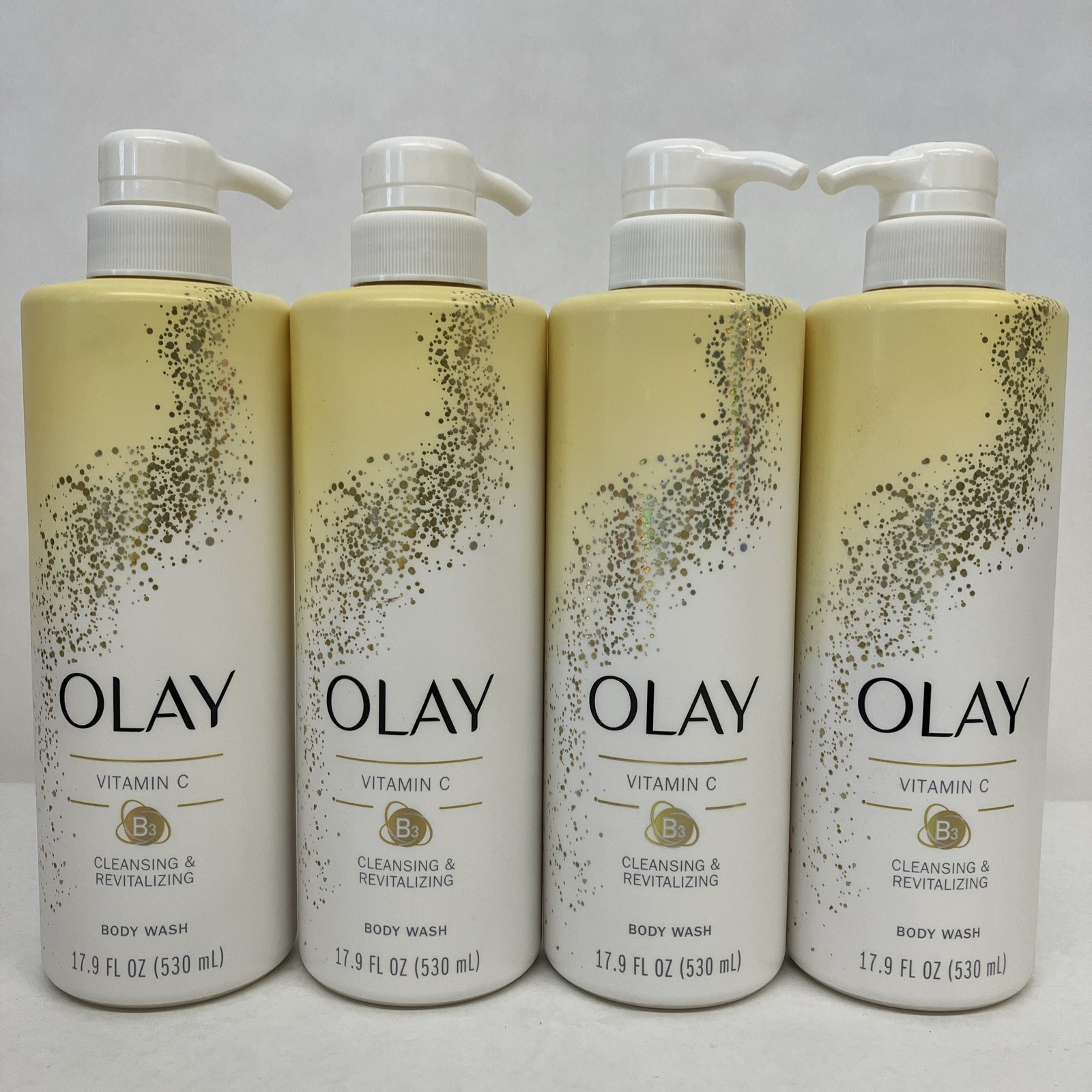 OLAY Vitamin C Cleansing & Revitalizing Premium Body Wash 17.9oz / 4 pack
