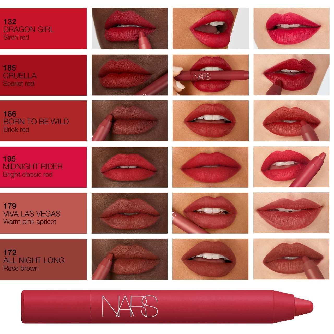 NARS Powermatte High-Intensity Long-Lasting Lip Pencil, 13 SHADES, 0.09 oz