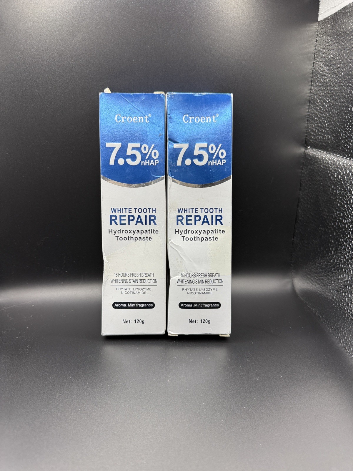 Croent 7.5% nHAP White Tooth Repair Hydroxyapatite Toothpaste Lot Of 2 EXP2028