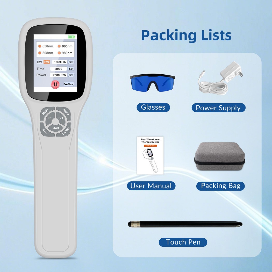 25 Diodes Laser Therapy Device 0-2500mW Adjustable Deep Tissue for Pain Relief
