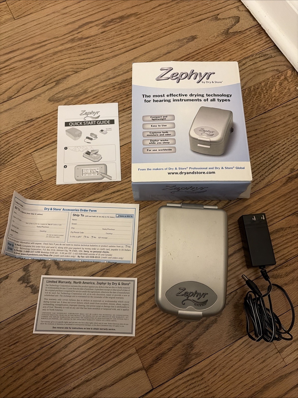 Zephyr By Dry & Store Hearing Aid Dryer – Original Owner, Complete In Box