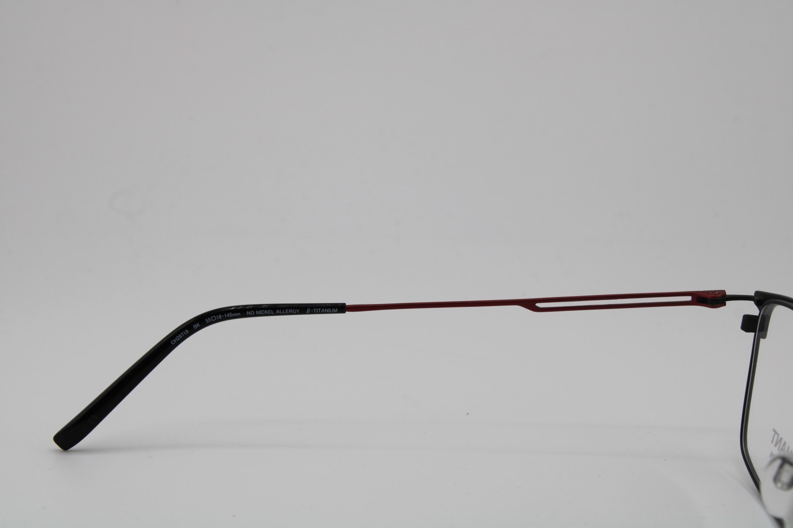 NEW CHARMANT TITANIUM PERFECTION CH29719 BK BLACK AUTHENTIC EYEGLASSES 55-18 K1