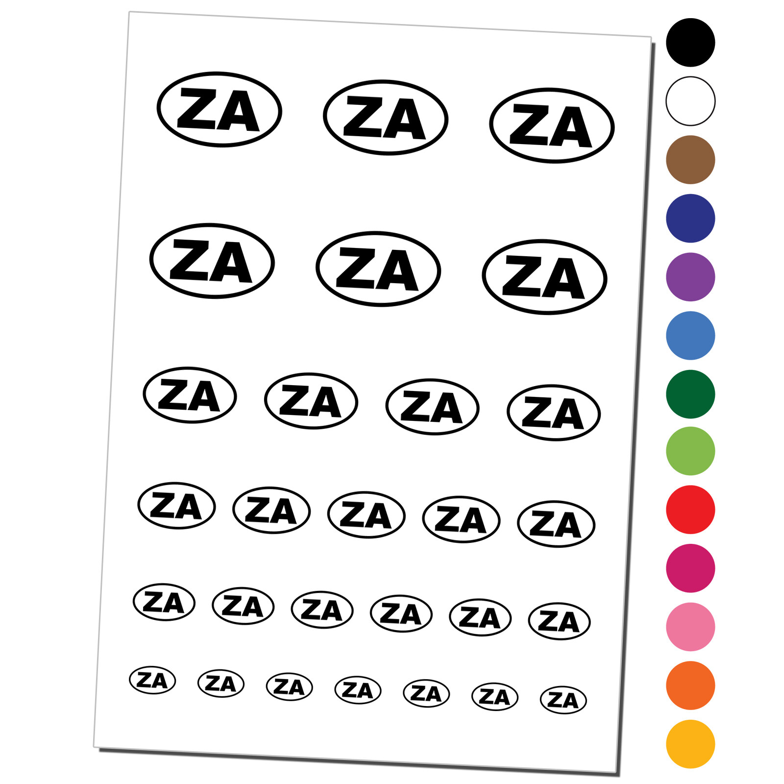 South Africa ZA Temporary Tattoo Water Resistant Fake Body Art Set Collection