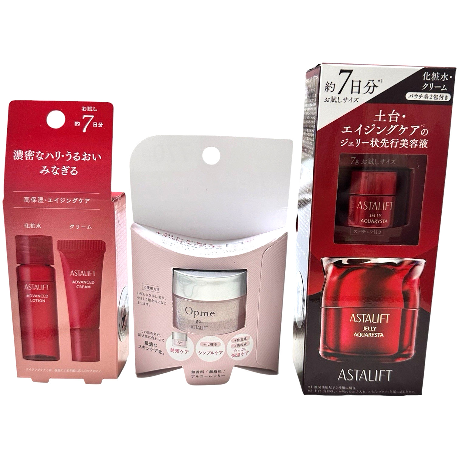 ASTALIFT 7-Day Trial Set Jelly Aquarysta Opme Gel Lotion Cream Japan