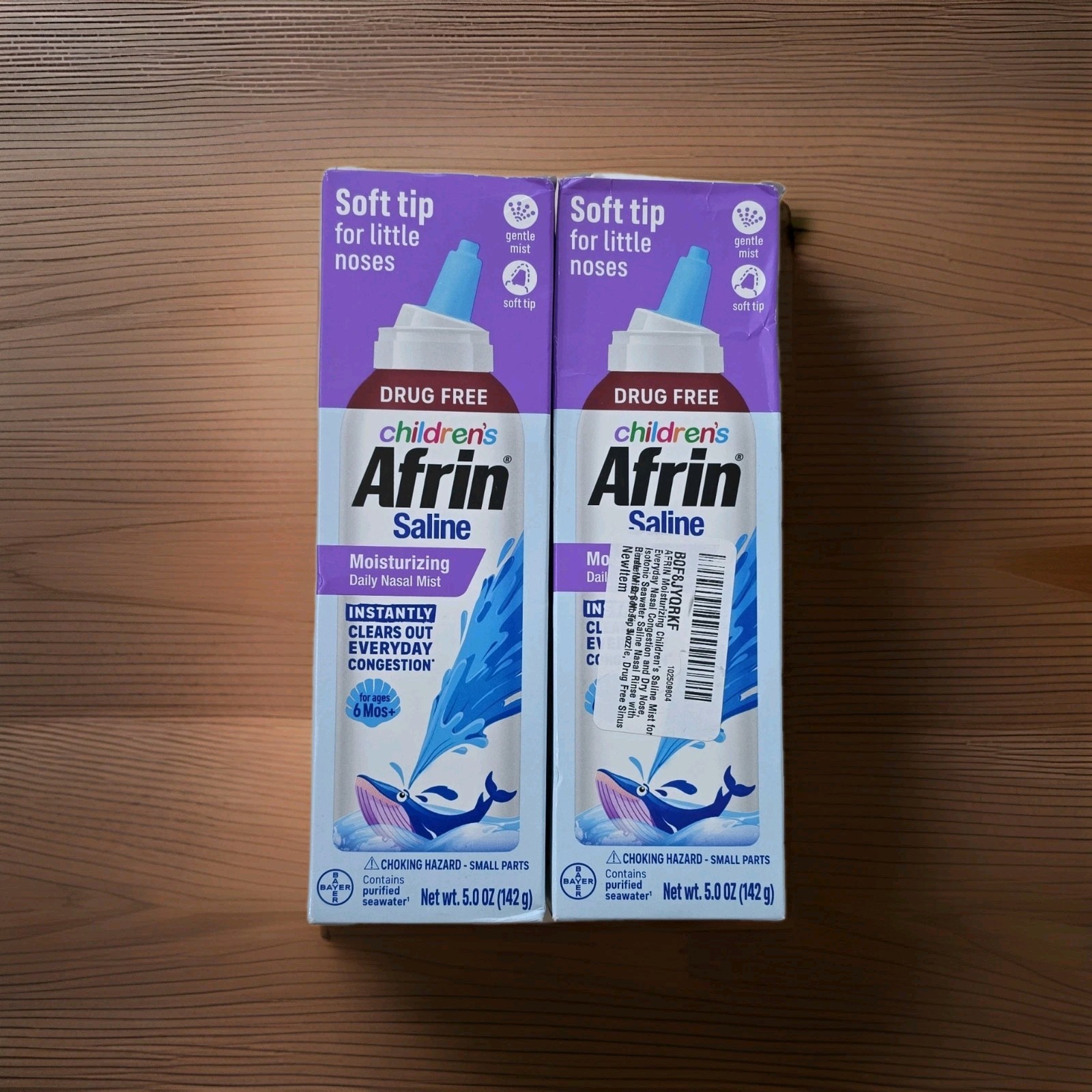 2 packs – Afrin Children’s Saline Nasal Mist, Drug-Free, 5 fl oz
