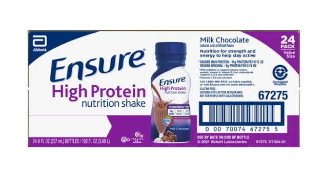 Ensure High Protein Nutrition Shake, Milk Chocolate, 8 fl oz, 24 Count