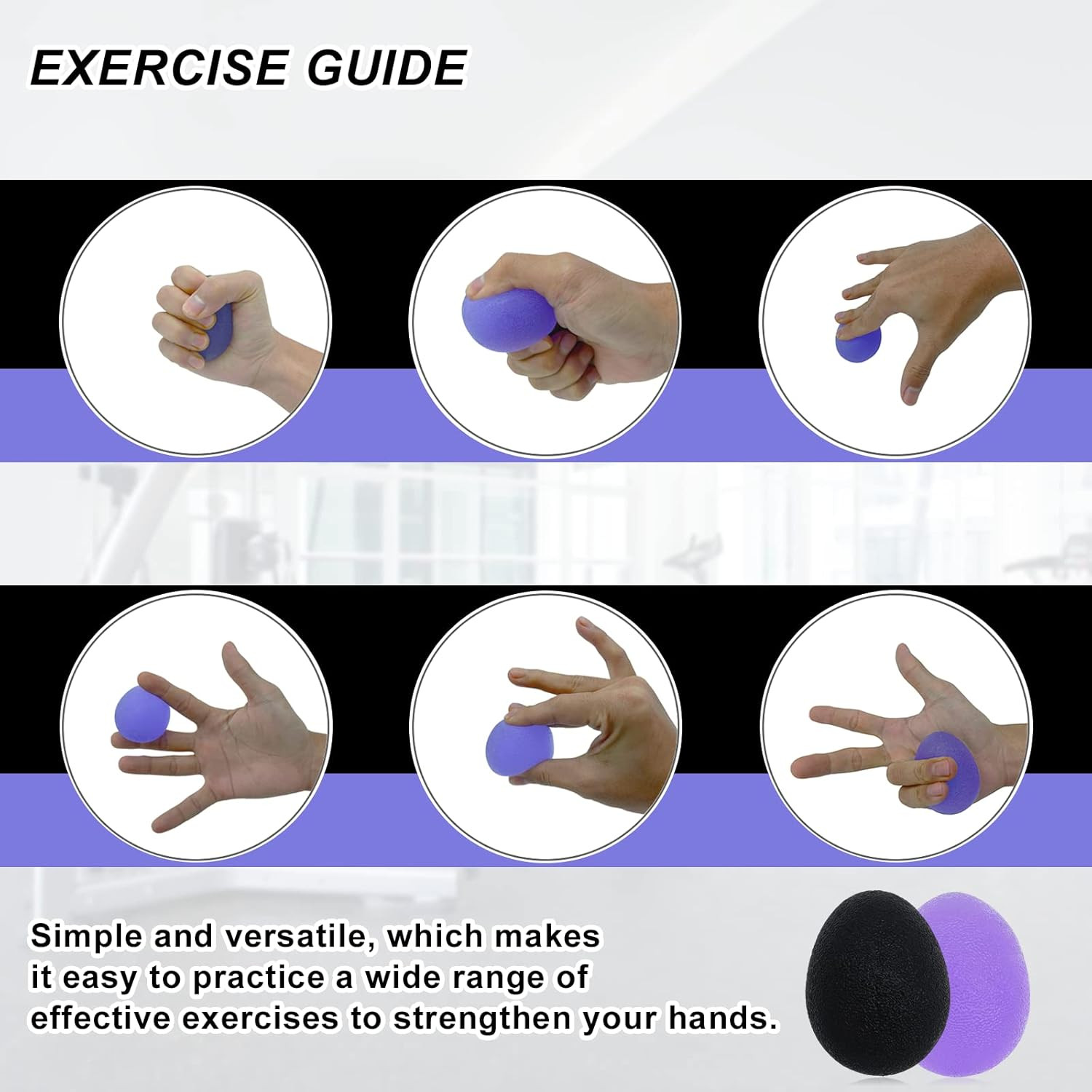 Professional Hand Therapy Stress Balls with Carrying Bag for Strength Training
