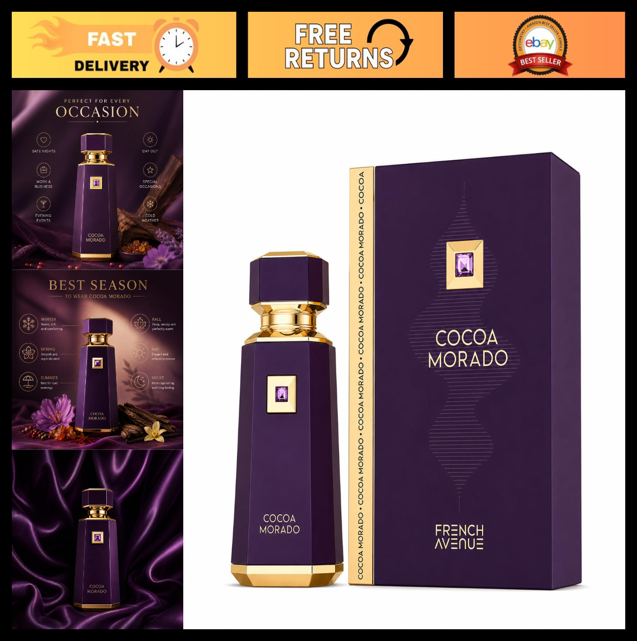Cocoa Morado Eau de Parfum 100ml – Rich, Exotic Fragrance for Women, Long-Lastin