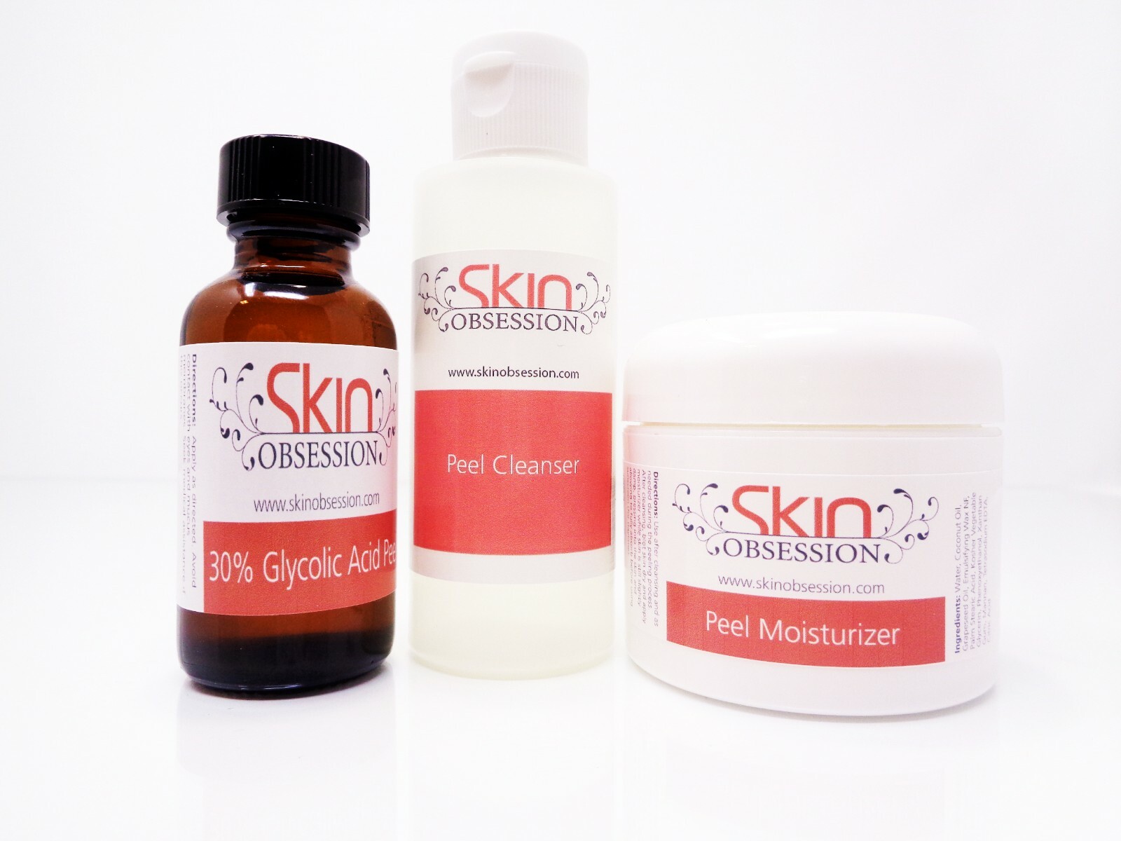 30% Glycolic Acid Chemical Peel Kit ~Reduces Scarring,Fine Lines,Acne, Age Spots