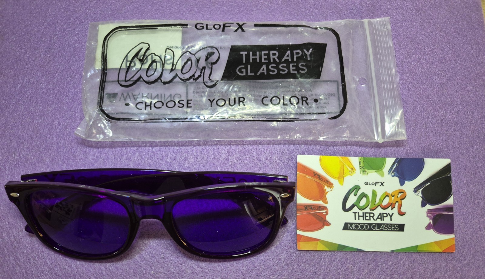 Color Therapy, Unisex Adult Color Enhancing Glasses In Purple