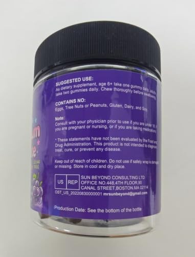 Magnesium Glycinate Gummies 200mg Sleep Support Kids Adults 60ct