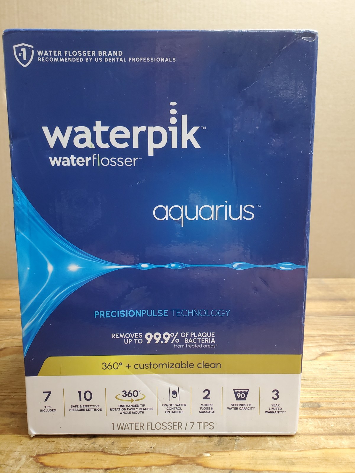 Waterpik Aquarius WP-660C Corded Electric Water Flosser 10 Settings 7 Tips