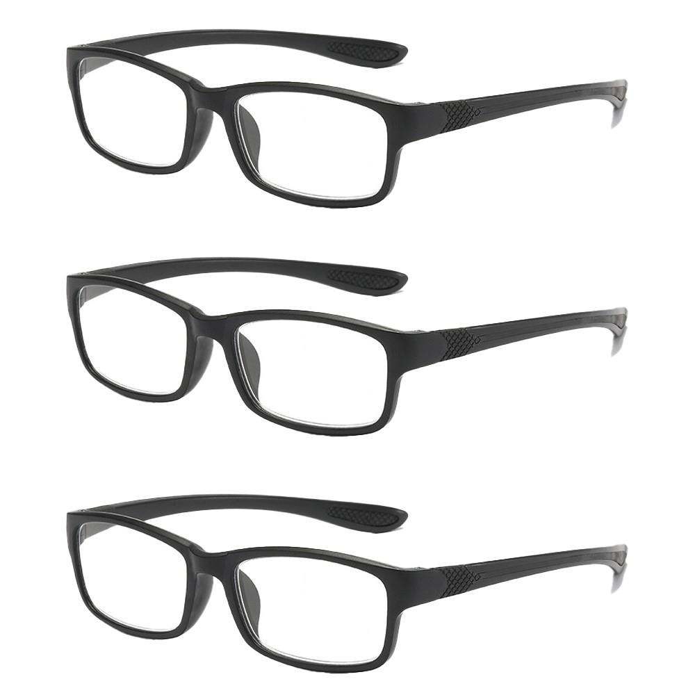 3 Pack Stylish Reading Glasses Anti Blue Light Readers Sports Presbyopic Glasses
