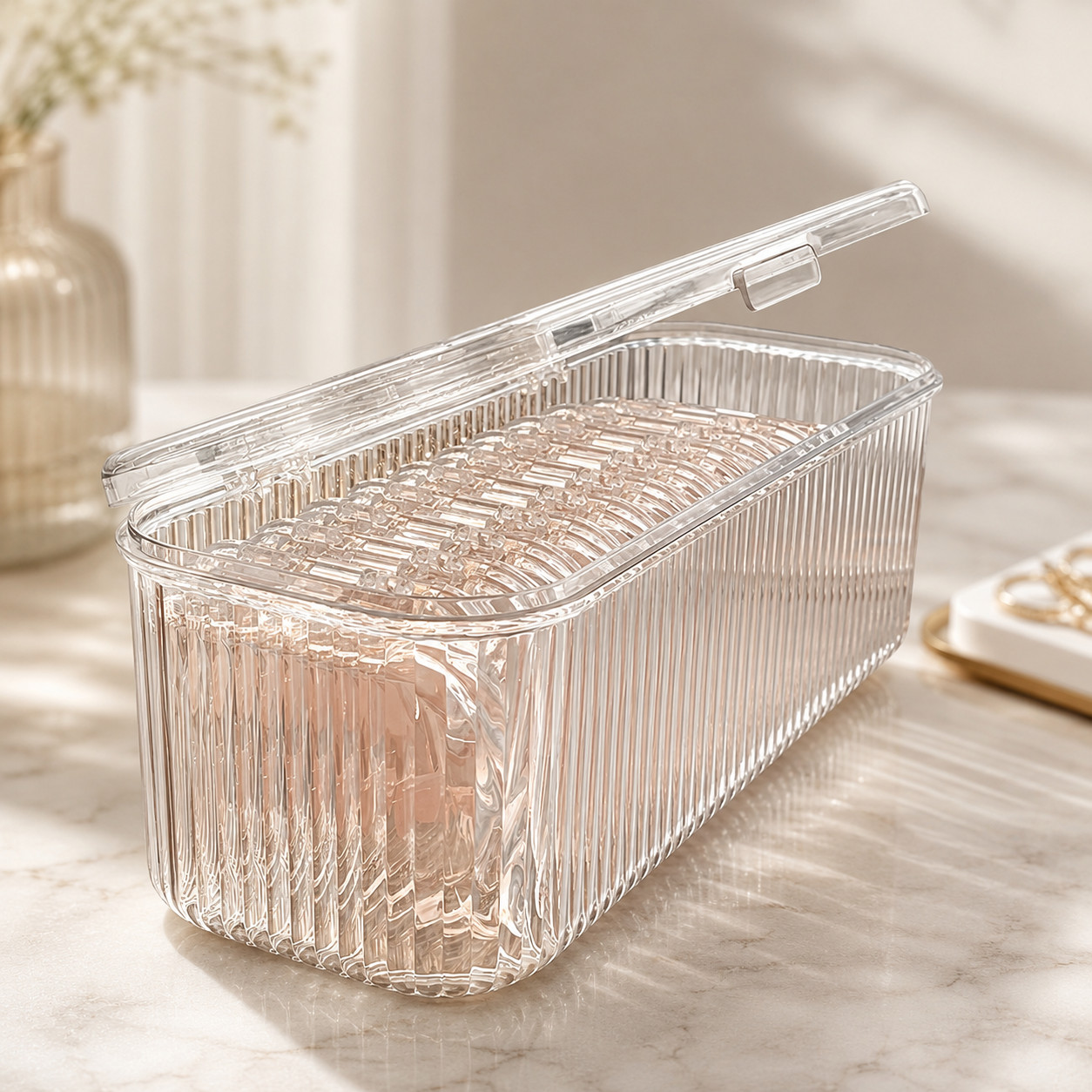 CERVA Nail Storage Organizer Box 14 Individual Compartments for Press On Nails