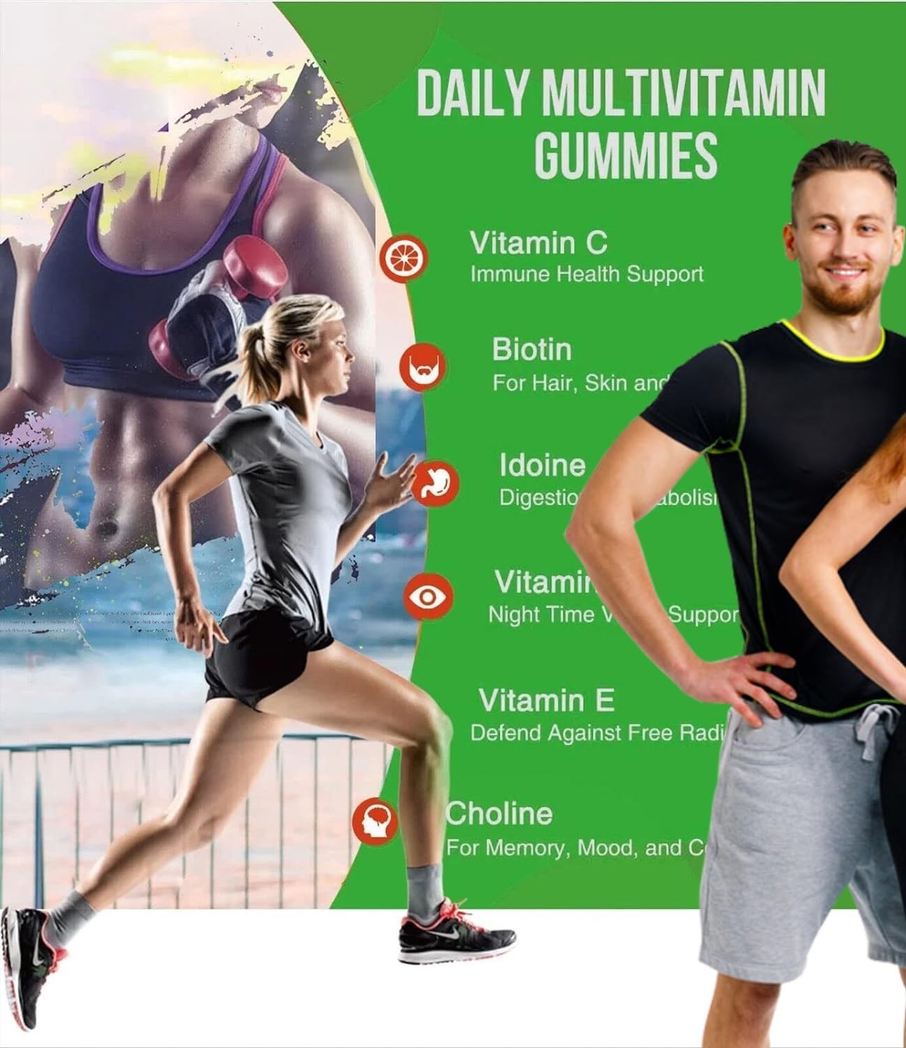 ® Multivitamin Gummies for Men & Women with 13 Vitamins and Minerals Blueberry